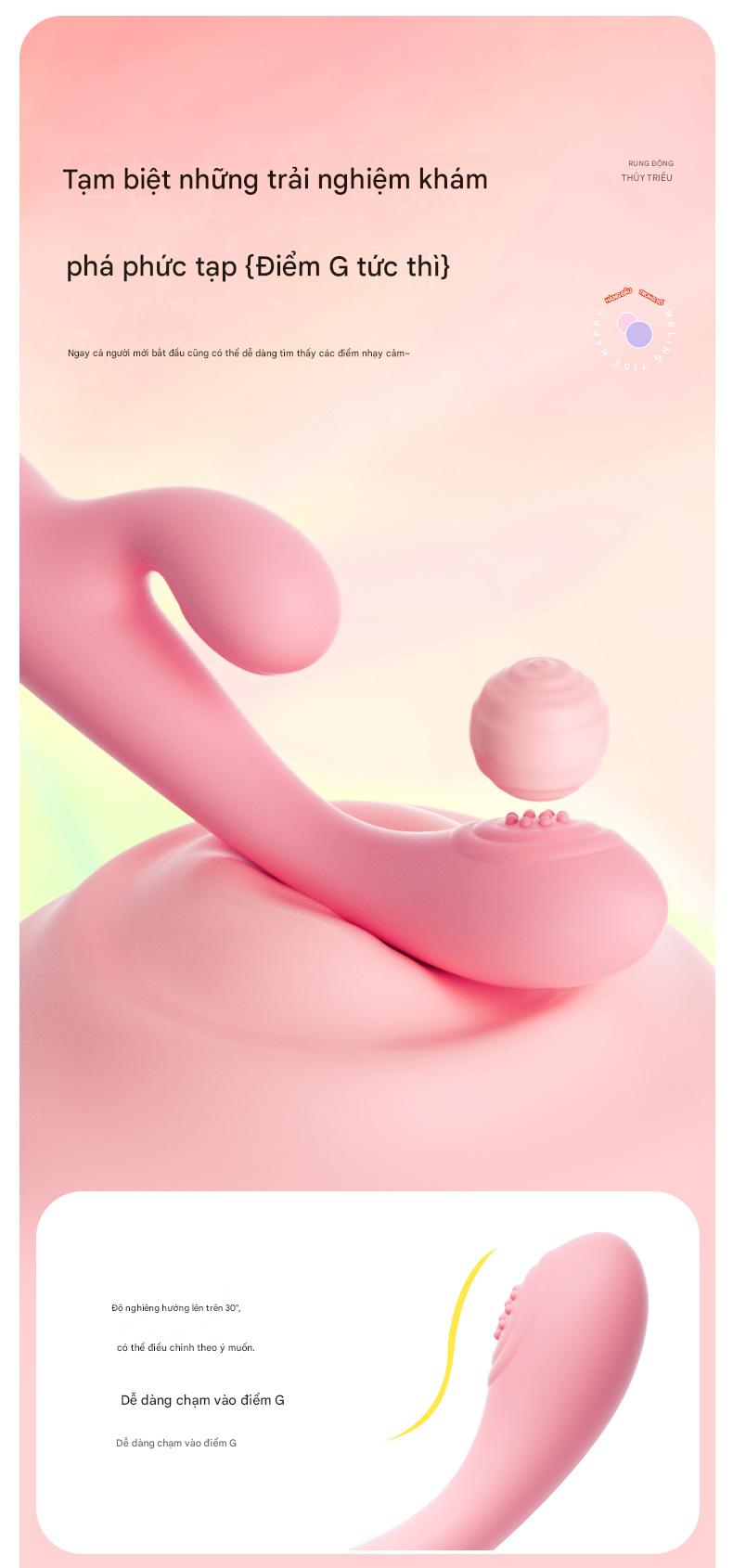 Máy Rung Rabbit Love 2 Đầu Đa Tần Số Silicon Mềm Cao Cấp