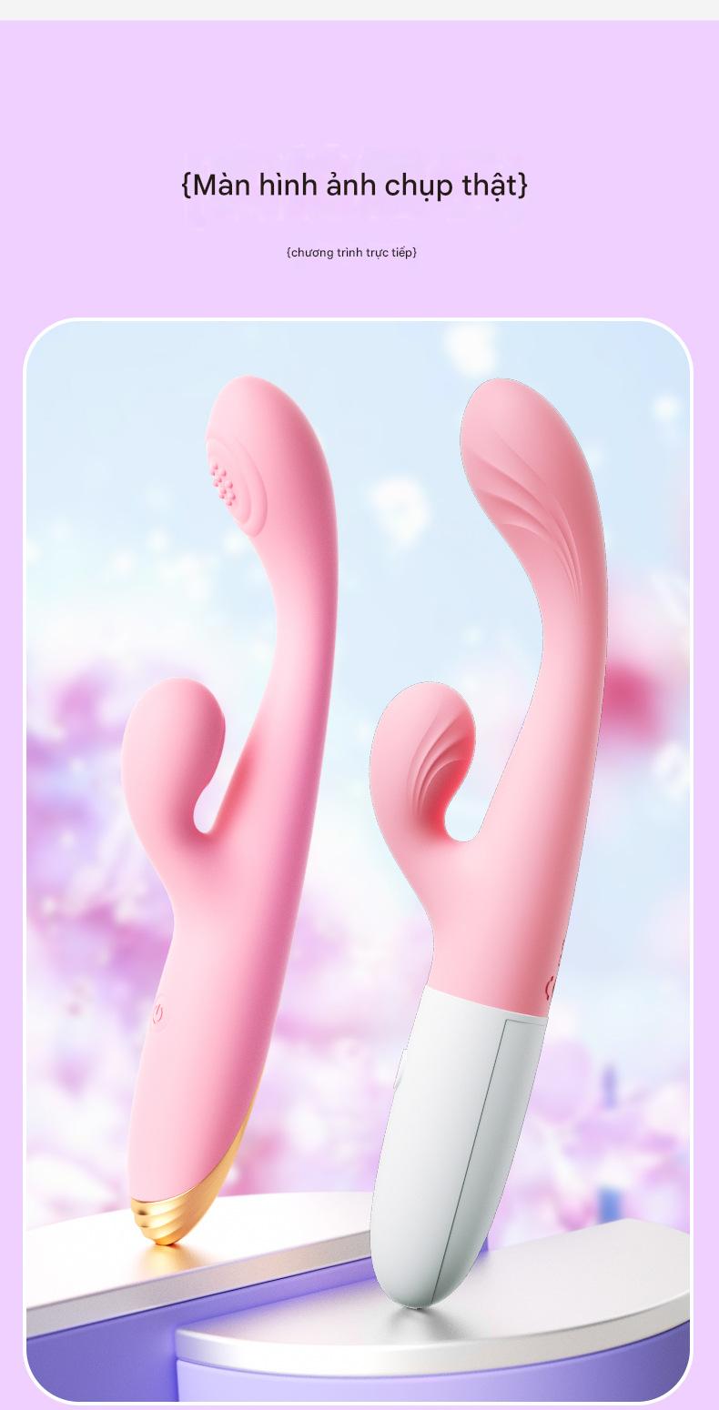 Máy Rung Rabbit Love 2 Đầu Đa Tần Số Silicon Mềm Cao Cấp