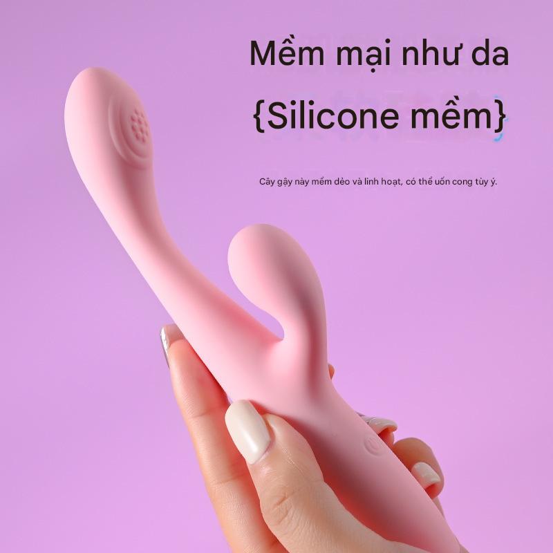 Máy Rung Rabbit Love 2 Đầu Đa Tần Số Silicon Mềm Cao Cấp