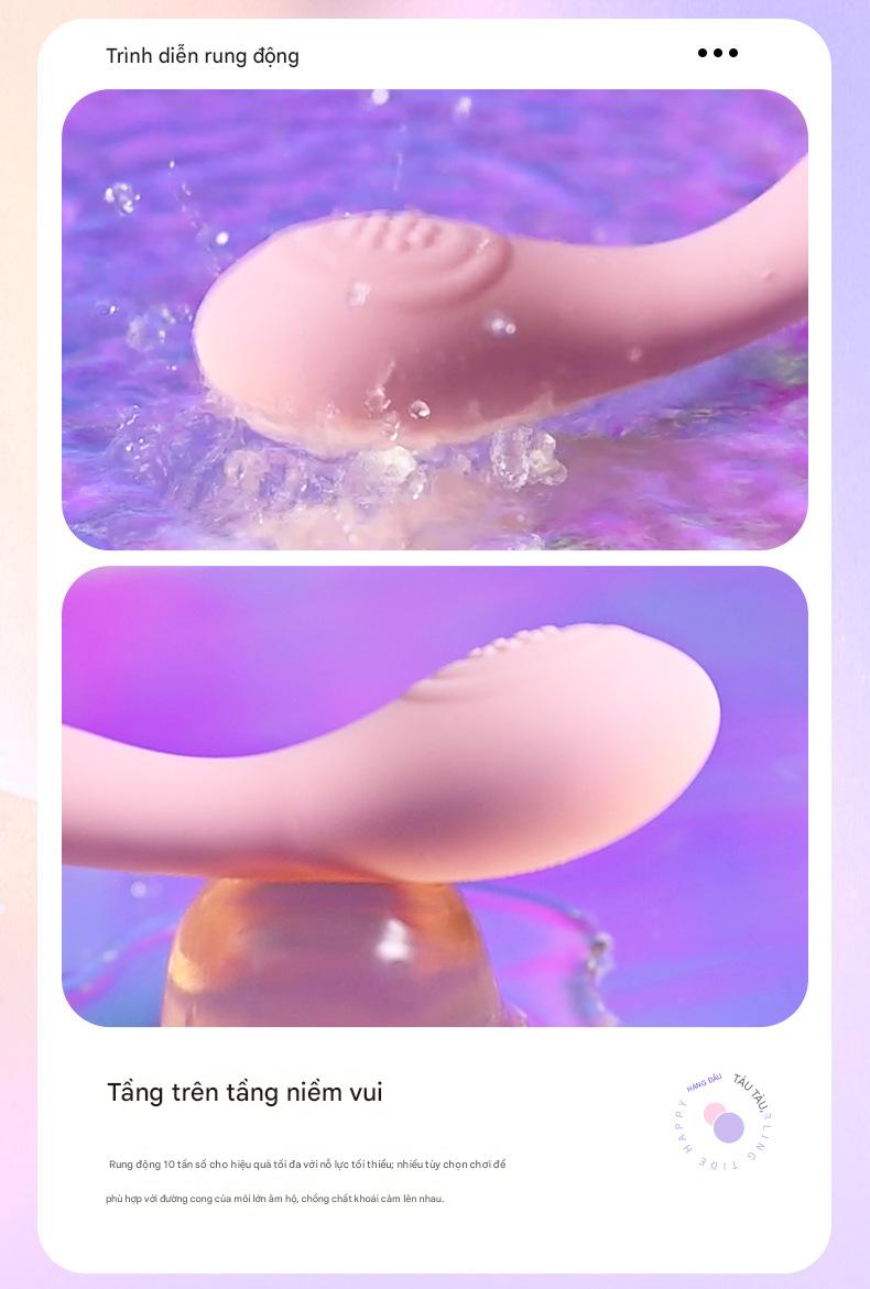 Máy Rung Rabbit Love 2 Đầu Đa Tần Số Silicon Mềm Cao Cấp