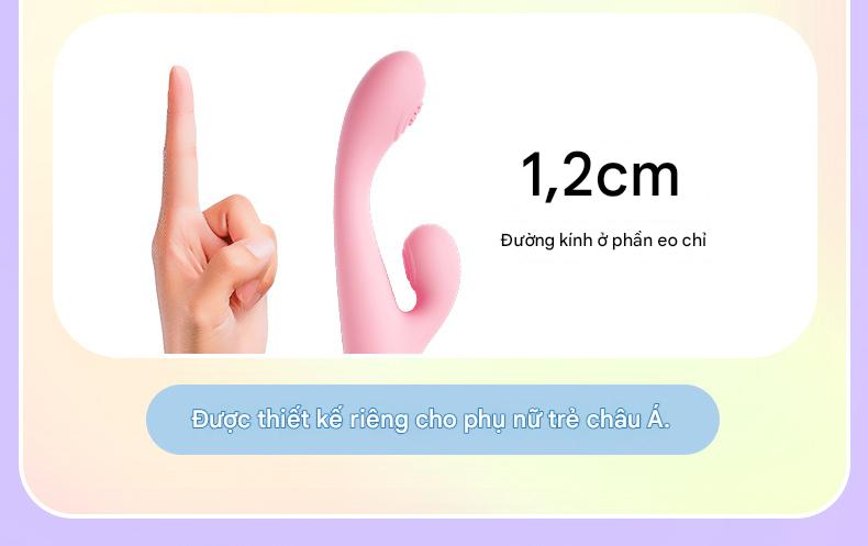 Máy Rung Rabbit Love 2 Đầu Đa Tần Số Silicon Mềm Cao Cấp