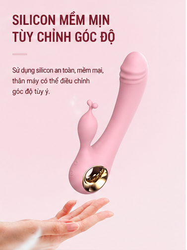 Máy Rung Thỏ Điểm G 2-in-1 Rung Mạnh Thiết Kế Cong Ôm Sát