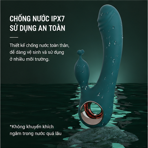 Máy Rung Thỏ Điểm G 2-in-1 Rung Mạnh Thiết Kế Cong Ôm Sát