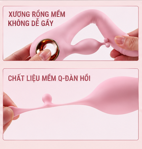 Máy Rung Thỏ Điểm G 2-in-1 Rung Mạnh Thiết Kế Cong Ôm Sát