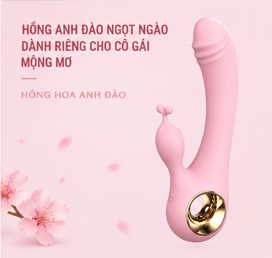 Máy Rung Thỏ Điểm G 2-in-1 Rung Mạnh Thiết Kế Cong Ôm Sát