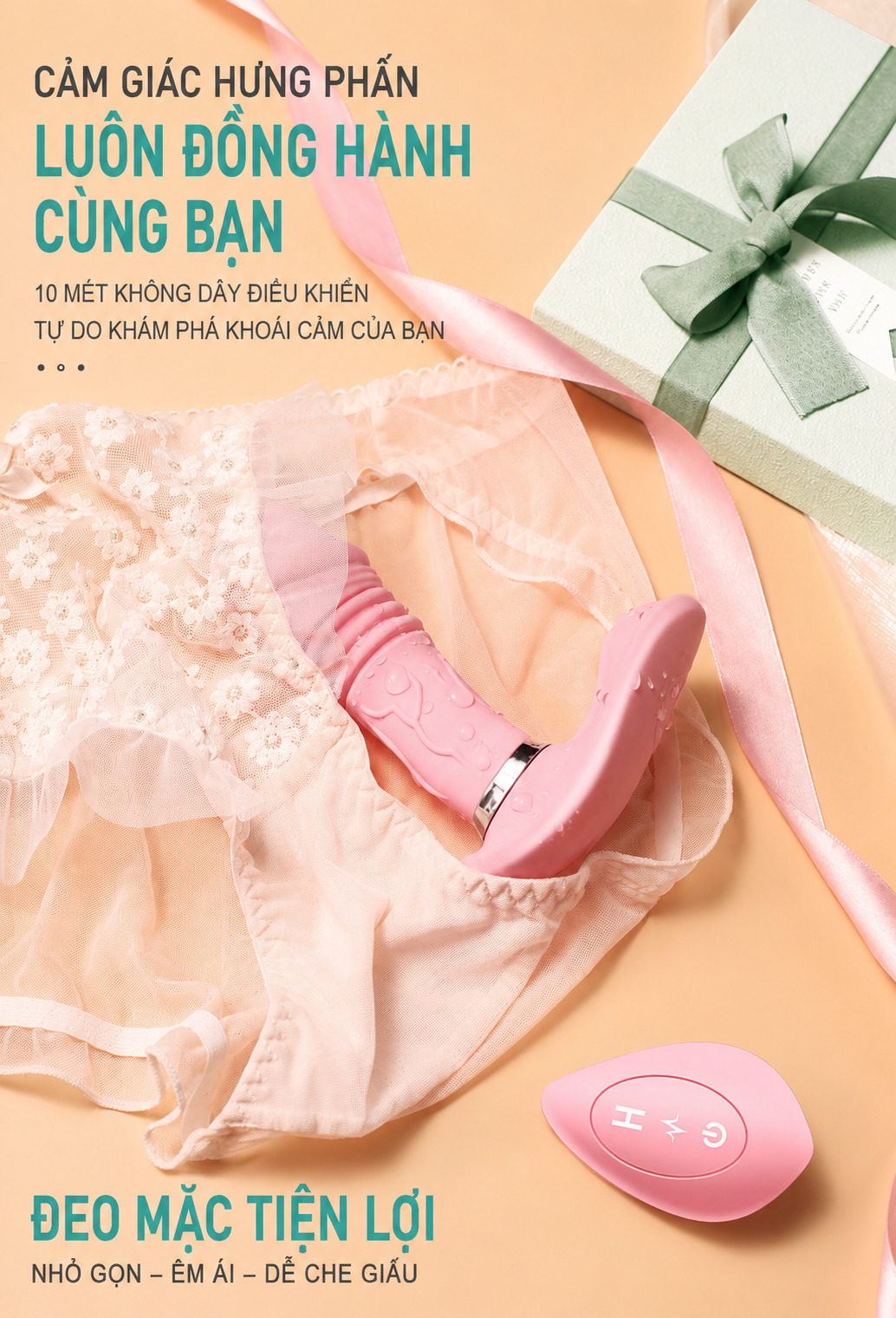 Máy Rung Thụt Điểm G 2-in-1 Sưởi Ấm Điều Khiển Từ Xa