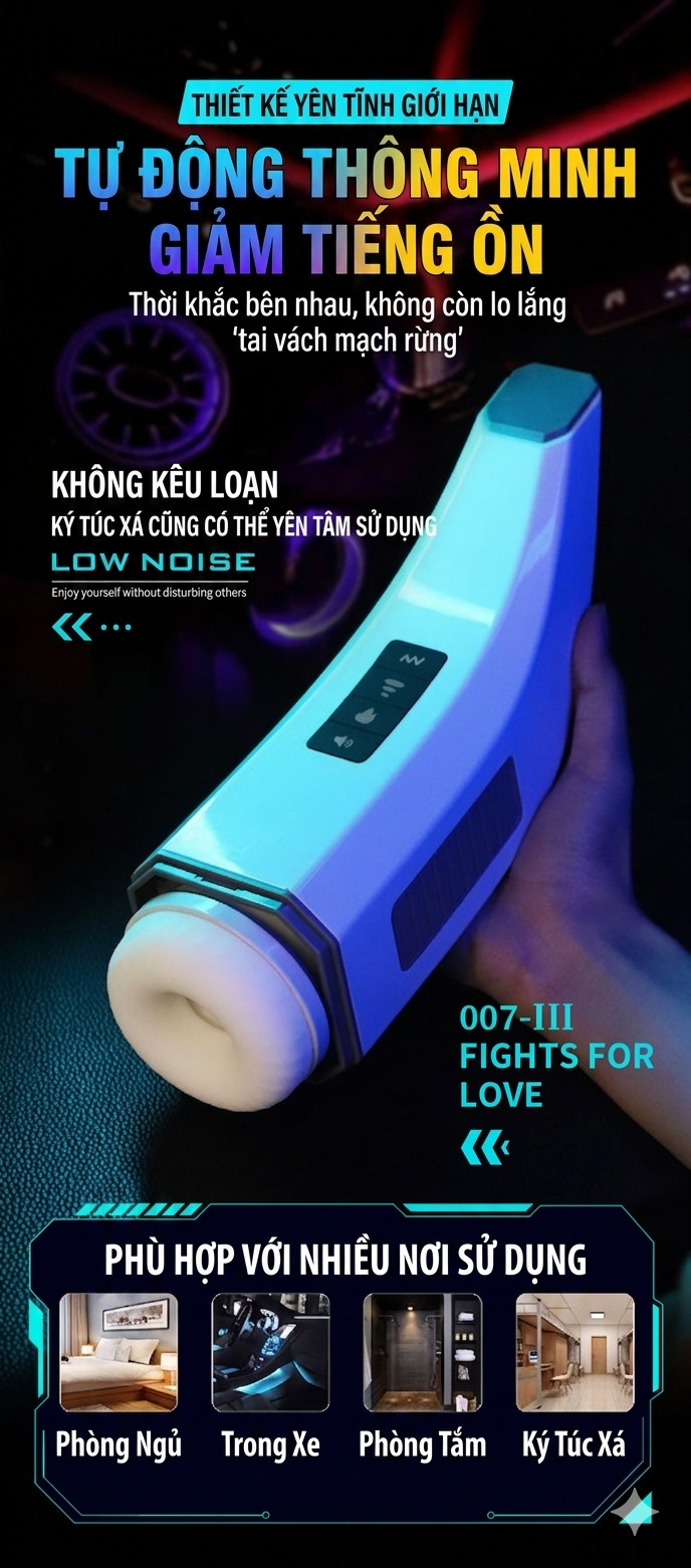 Máy Thủ Dâm Tự Động Hgod 007 III Rung Thụt Co Bóp Sưởi Ấm Đa Chế Độ