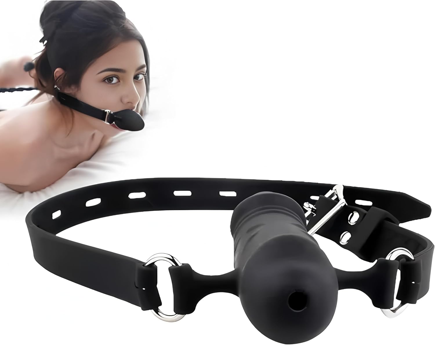 Nút Miệng Hình Dương Vật Gag BDSM Có Dây Đeo