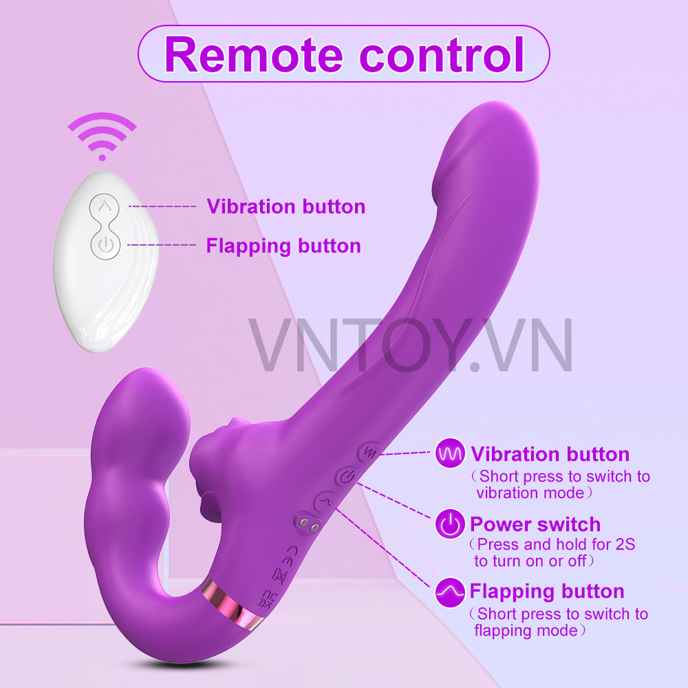 Máy rung âm đạo điều khiển từ xa kích thích 3 điểm