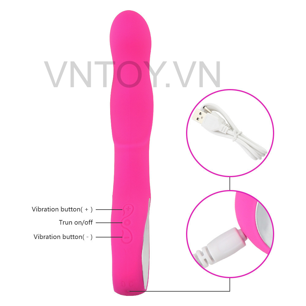 Máy rung âm đạo cầm tay 3 điểm chạm