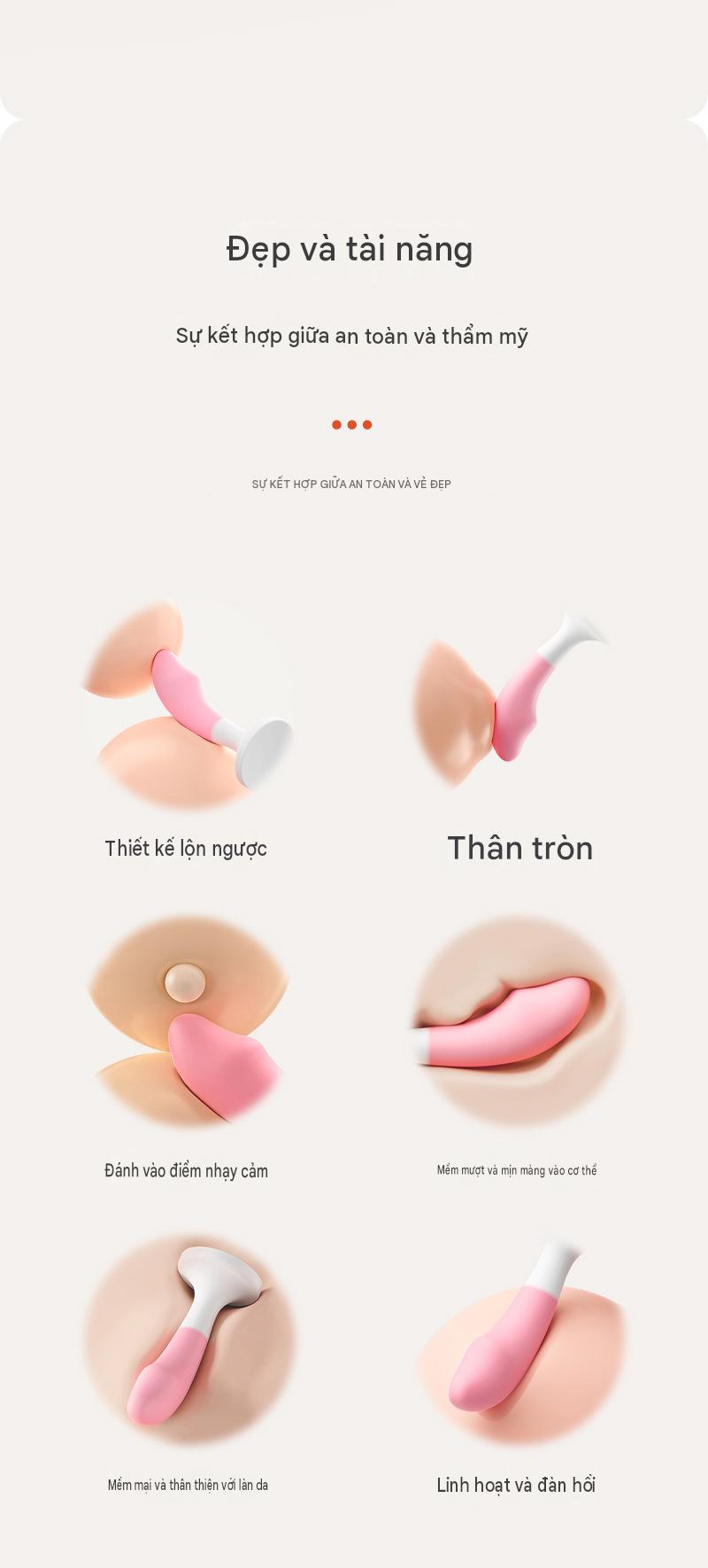 Plug Hậu Môn Wikish Hồng Gradient Silicon Mềm Mại