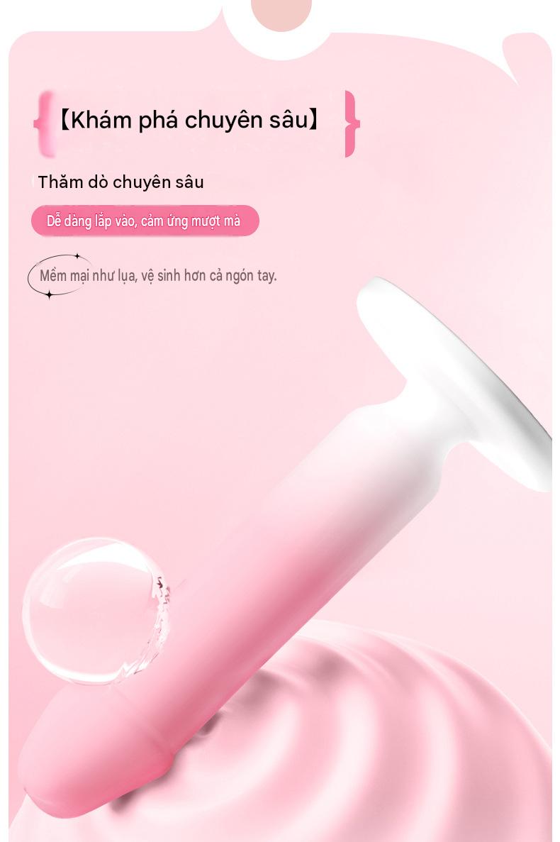 Plug Hậu Môn Wikish Hồng Gradient Silicon Mềm Mại