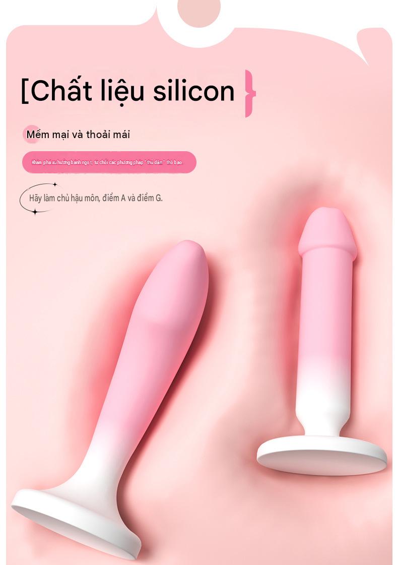Plug Hậu Môn Wikish Hồng Gradient Silicon Mềm Mại