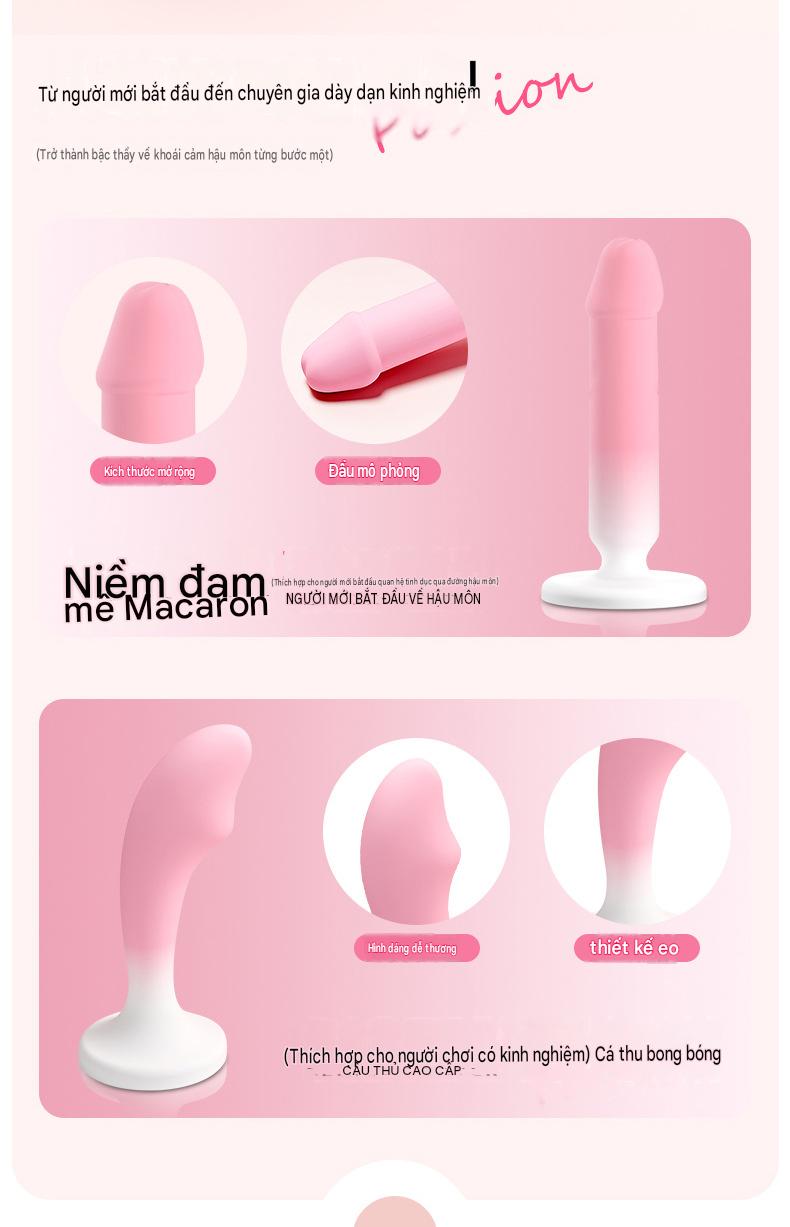Plug Hậu Môn Wikish Hồng Gradient Silicon Mềm Mại
