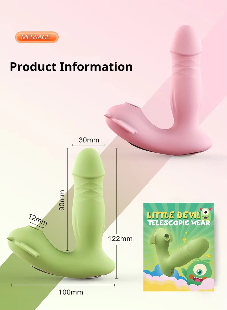 Quần Lót Little Devil Đa Năng Rung Thụt Sưởi Ấm Telescopic Cao Cấp