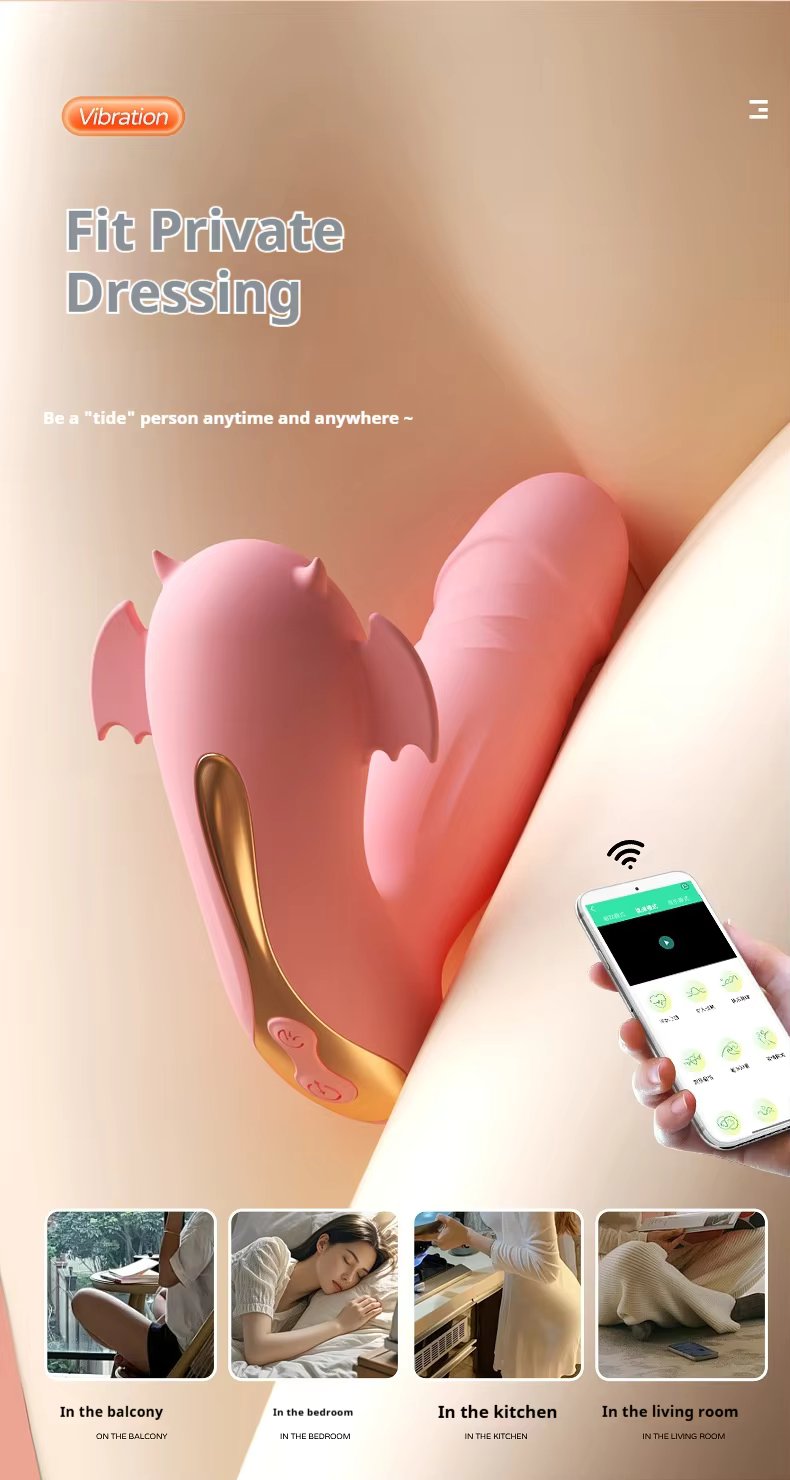 Quần Lót Little Devil Đa Năng Rung Thụt Sưởi Ấm Telescopic Cao Cấp