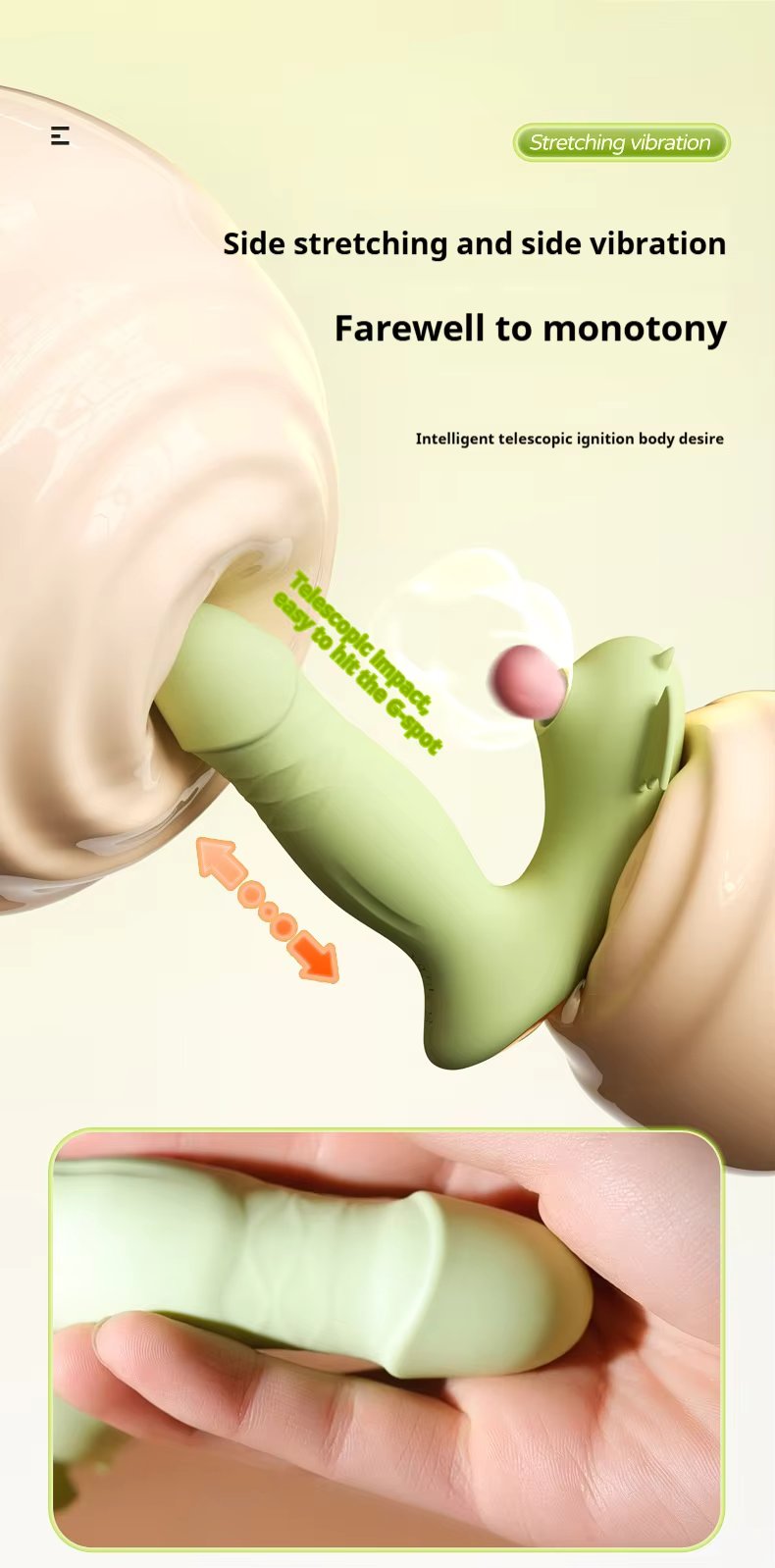 Quần Lót Little Devil Đa Năng Rung Thụt Sưởi Ấm Telescopic Cao Cấp