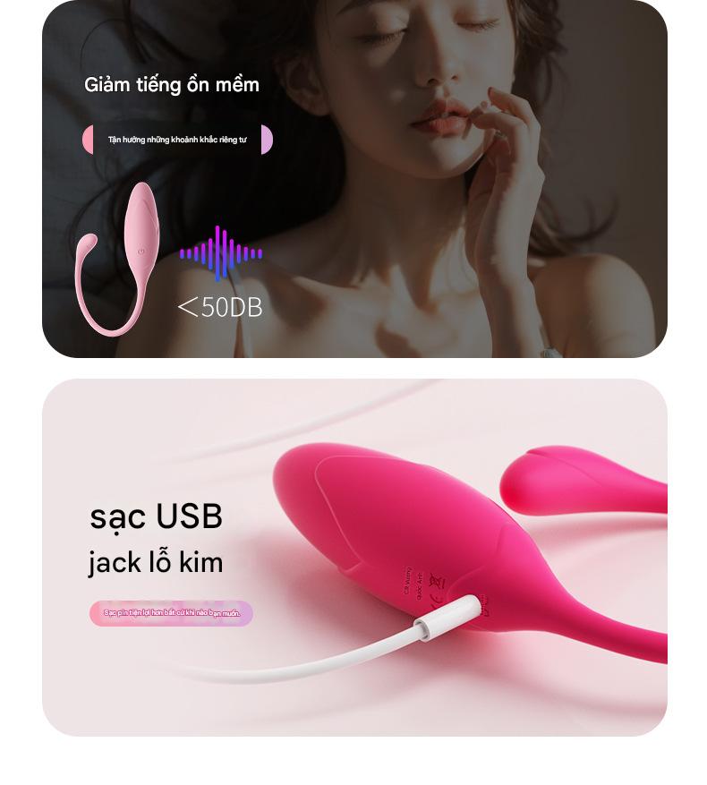 Trứng Rung Cá Heo Công Nghệ App Lilo Điều Khiển Không Dây