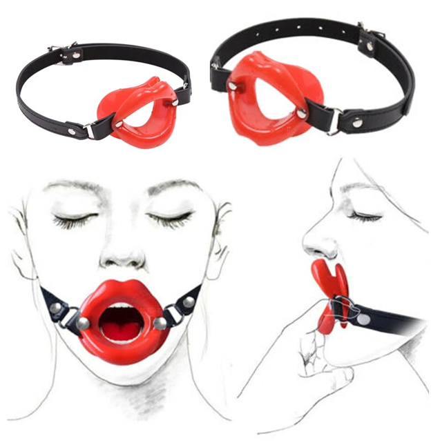Vòng Miệng BDSM O-Ring Silicone Cao Cấp Dây Da Cá Tính