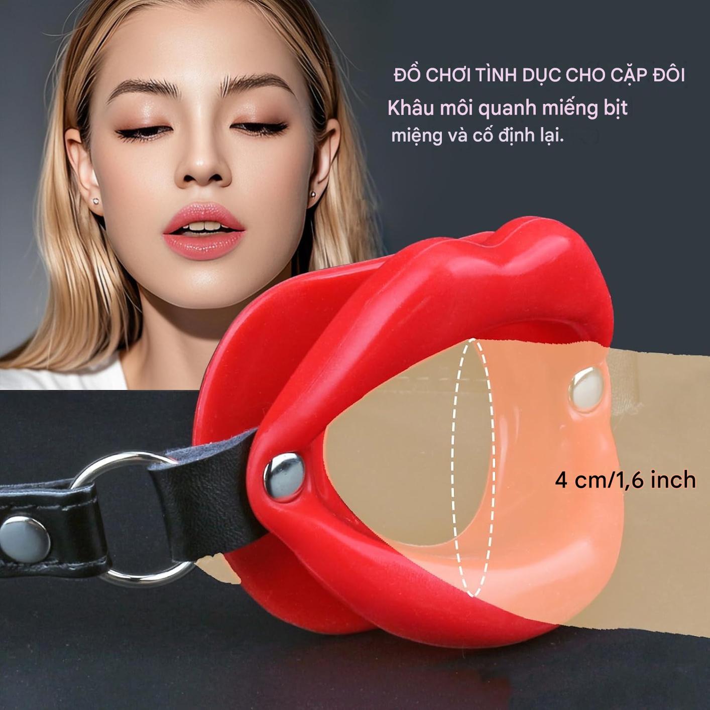 Vòng Miệng BDSM O-Ring Silicone Cao Cấp Dây Da Cá Tính