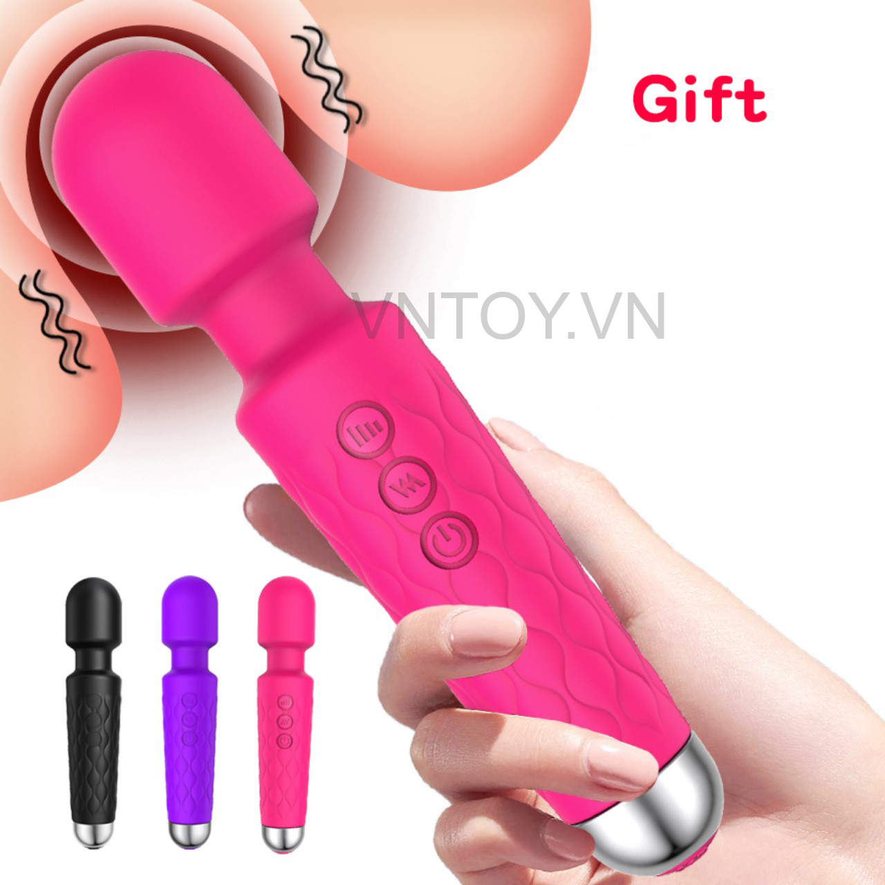 Chày rung cầm tay 20 chế độ rung đa năng sạc pin