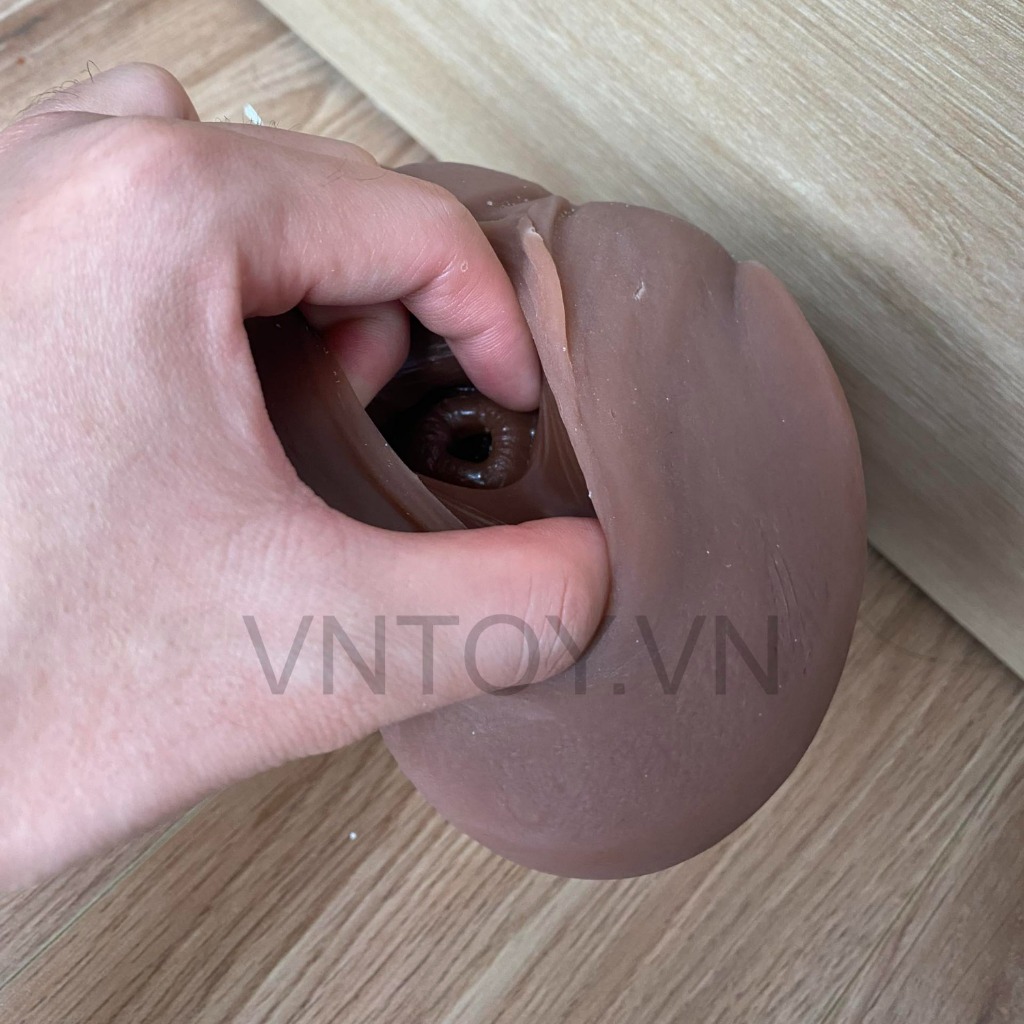 Âm đạo giả da đen phong cách hoang dại có hậu môn
