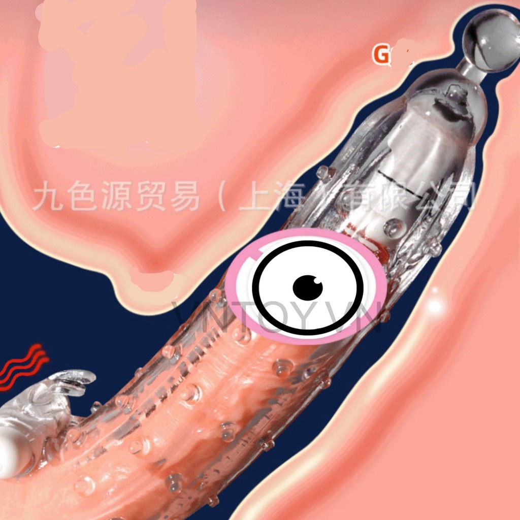 Bao cao su đôn dên Crystal Sex Toy rung phần đầu khấc