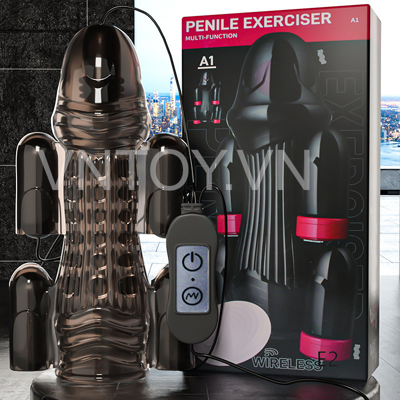 Máy tập dương vật cường độ mạnh Penile Exerciser hình tên lửa