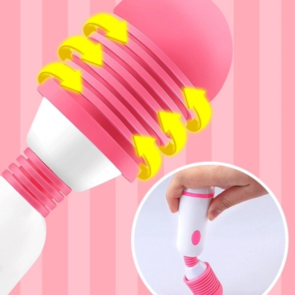 Chày rung âm đạo cầm tay đầu xoay Silicon 10 chế độ sạc Pin