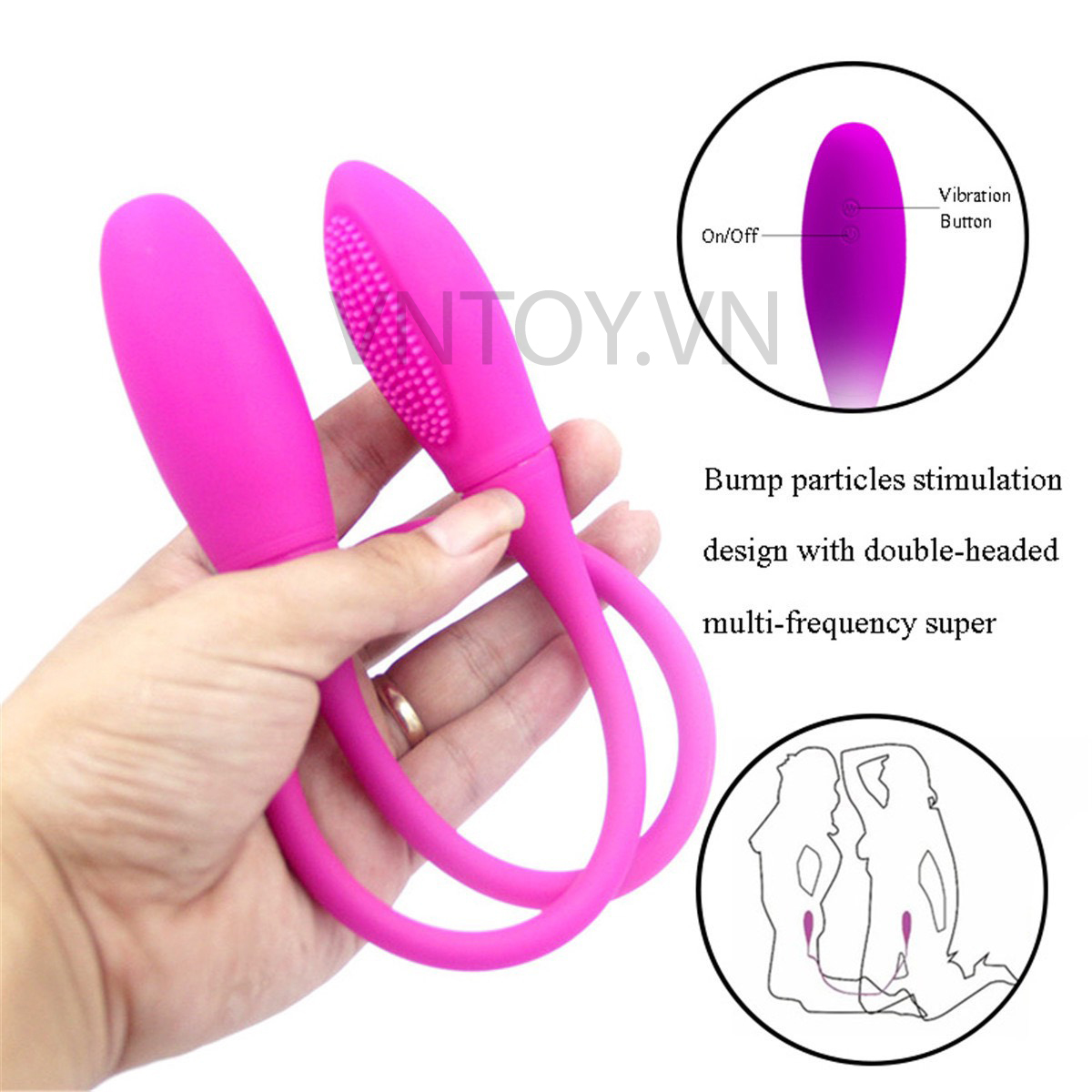 Trứng rung 2 đầu có gai dành cho les