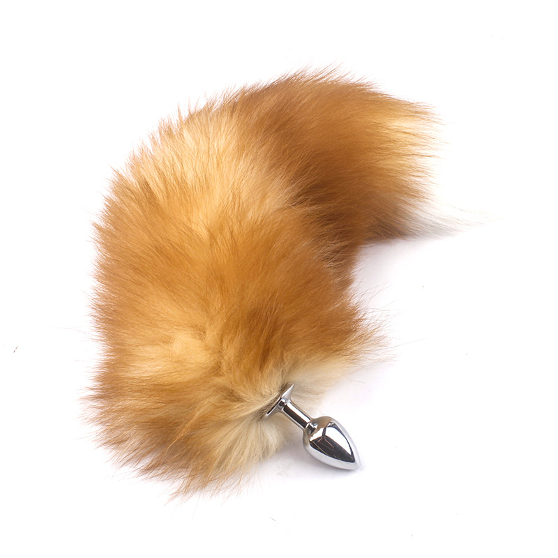 Đuôi cáo gắn hậu môn lông xù phích cắm Inox