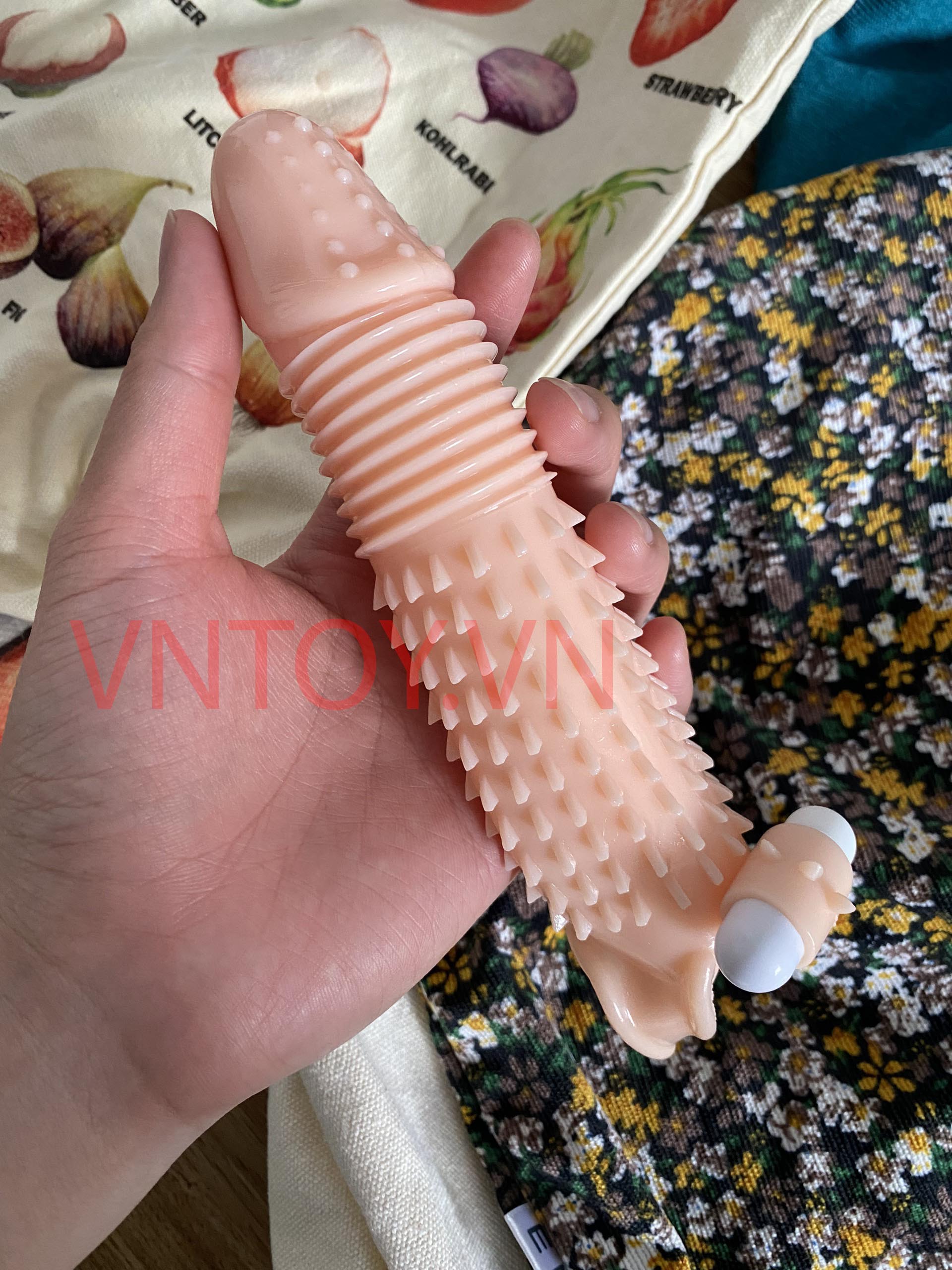 Bao cao su đôn dên gai Se Niu Niu gắn động cơ rung