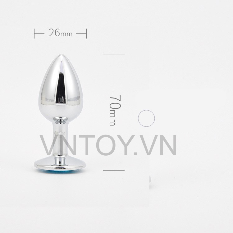 Phích cắm hậu môn Inox đính đá sang chảnh