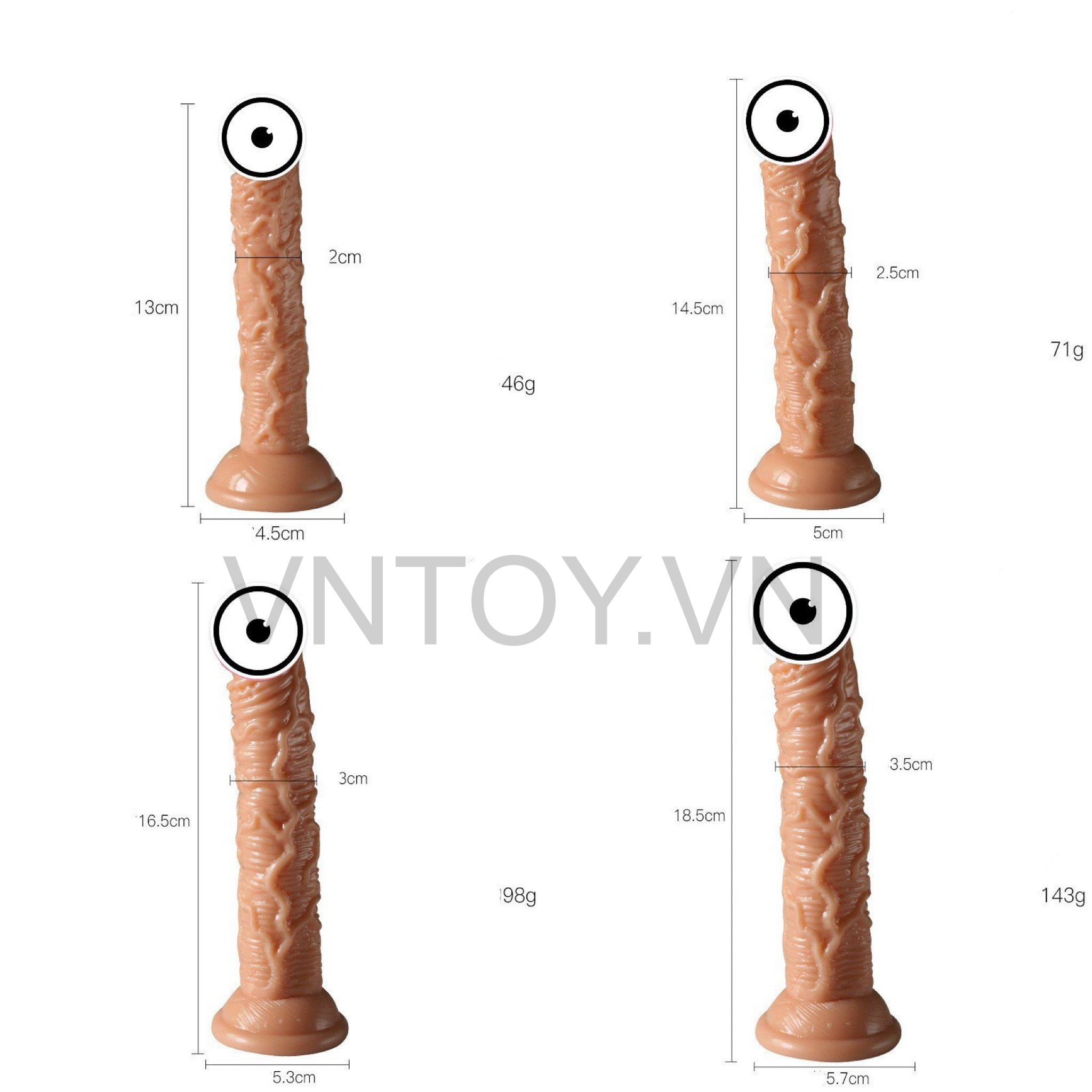 Dương vật giả Silicon gắn tường giá rẻ nhiều kích cỡ