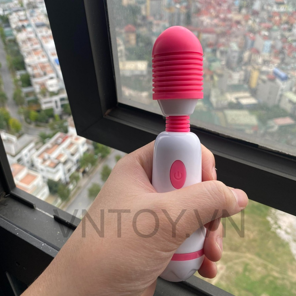 Chày rung âm đạo cầm tay đầu xoay Silicon 10 chế độ sạc Pin