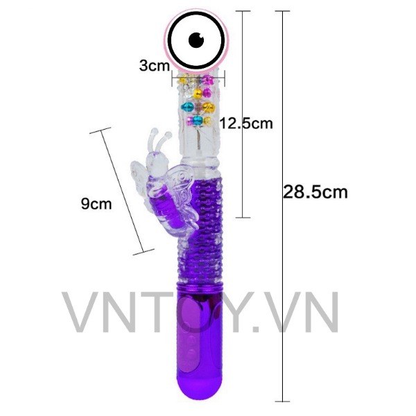 Dương vật giả thụt xoay vô cực rung điểm G
