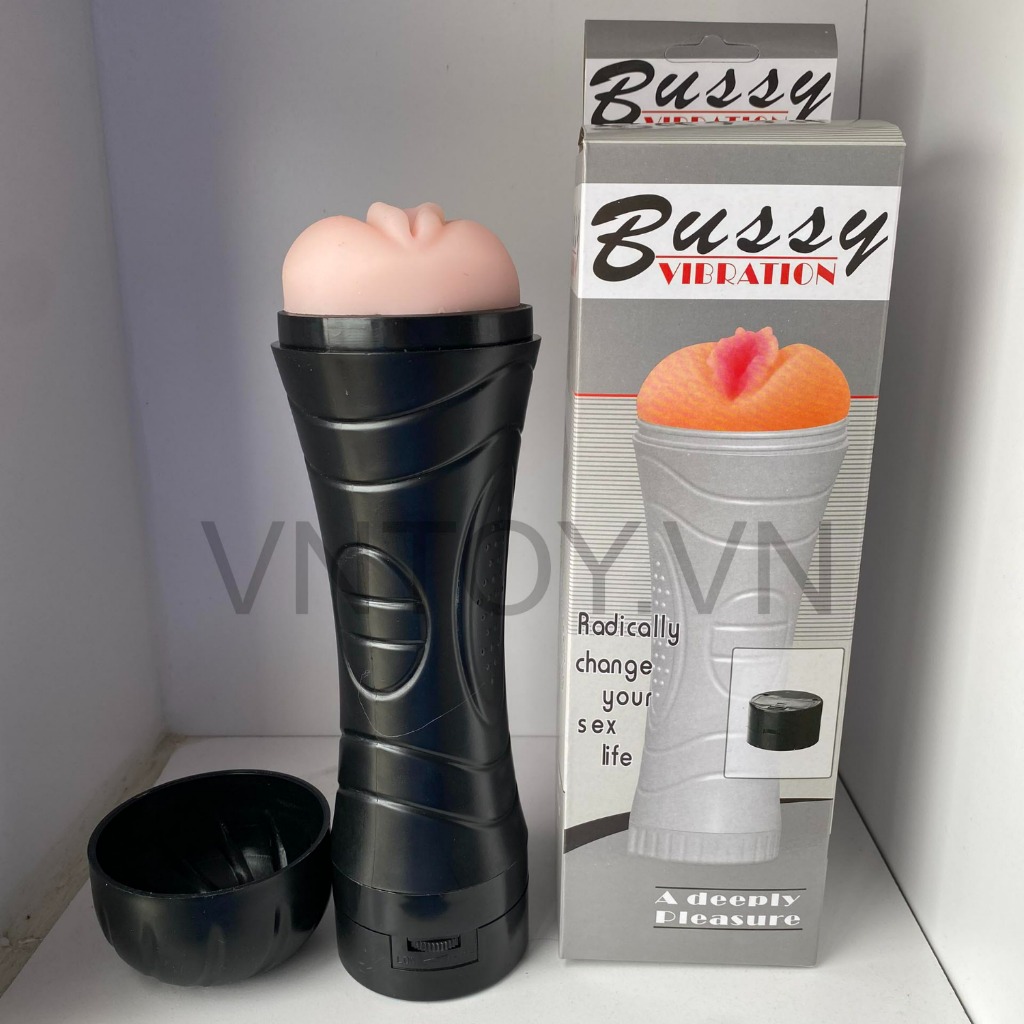 Cốc âm đạo đèn pin Bussy Vibration thủ dâm nam 8 chế độ rung