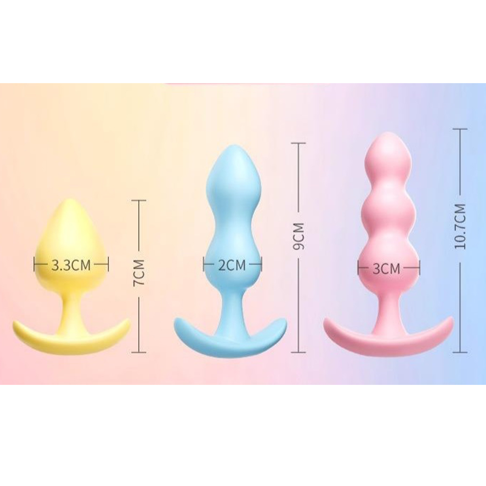 Phích cắm hậu môn Silicon TPE nhiều khúc