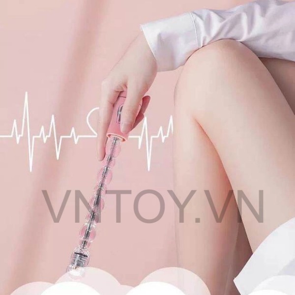 Máy rung hậu môn uốn lượn nhiều thanh bi sạc pin