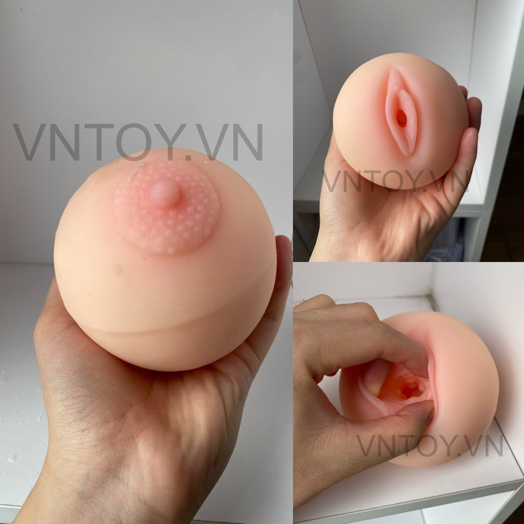 Ngực Silicon to tròn có lỗ âm đạo