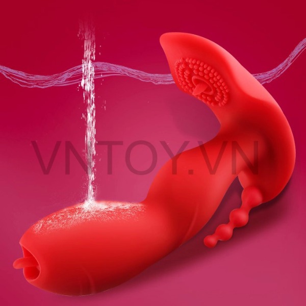 Quần lót rung điều khiển từ xa có lưỡi liếm hình dương vật