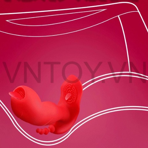 Quần lót rung điều khiển từ xa có lưỡi liếm hình dương vật