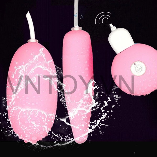 Trứng rung tình yêu Silicon 2 đầu sạc pin