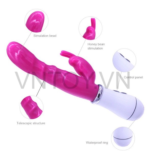 Máy rung âm đạo và điểm G thiết kế hình dương vật rẽ nhánh