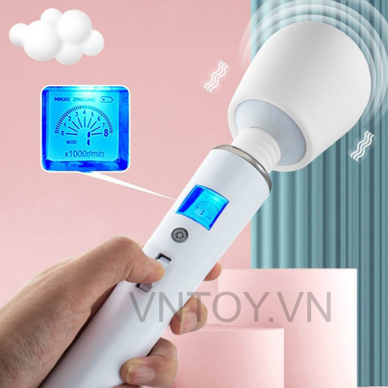 Chày rung cao cấp màn hình LED massage âm đạo