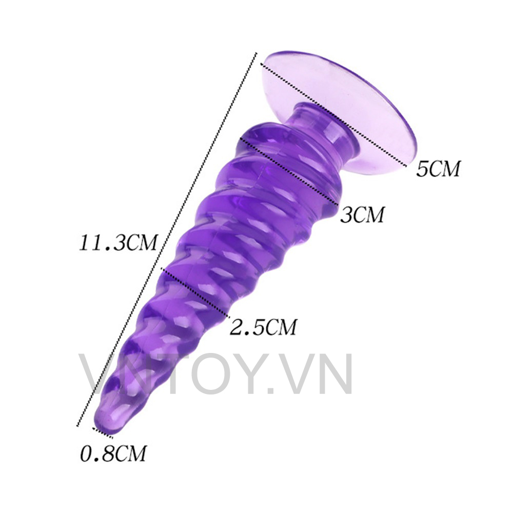 Phích cắm hậu môn hình xoắn ốc Plug Silicon
