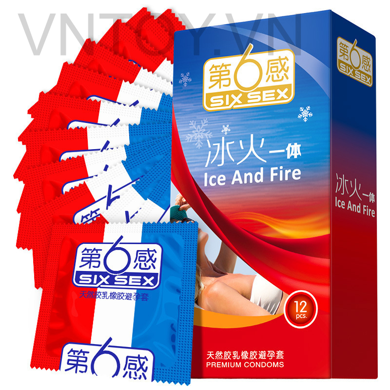 Bao cao su Six Sex chính hãng siêu mỏng băng hỏa gân gai