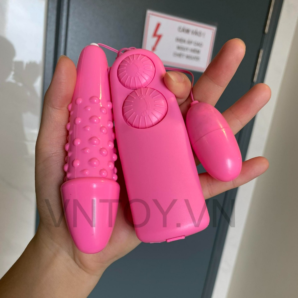 Trứng rung 2 đầu có gai hình dương vật rung siêu mạnh