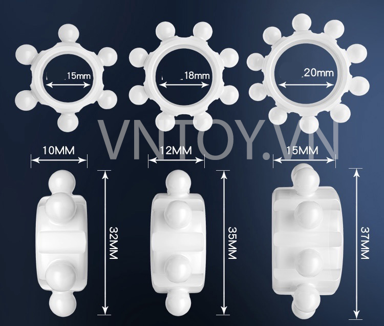 Vòng đeo dương vật bi gai đặc siêu kích thích
