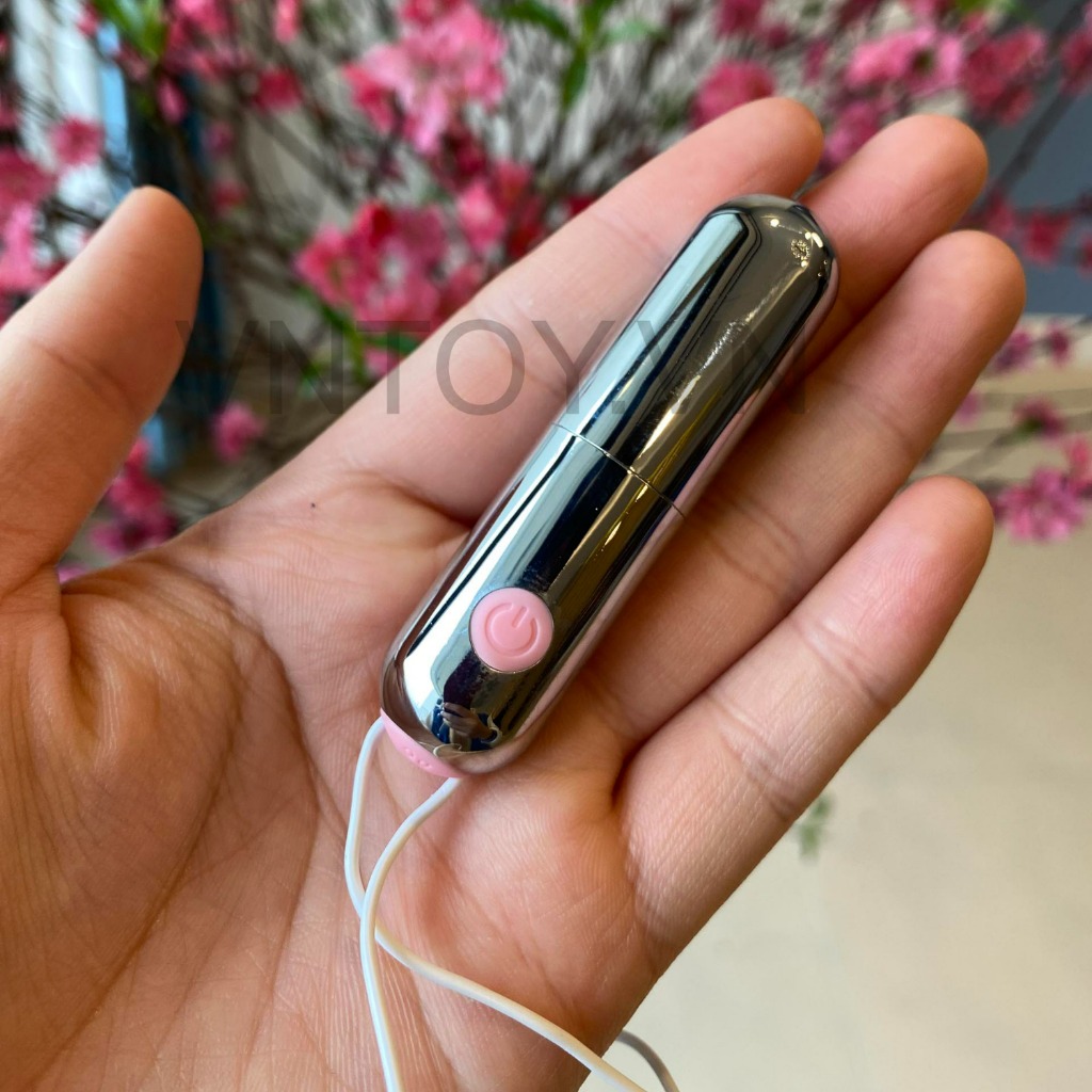 Trứng rung Inox hình viên đạn 10 chế độ sạc pin